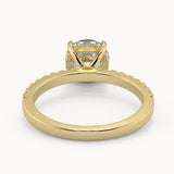 Roxanne Hidden Halo Round Yellow Gold