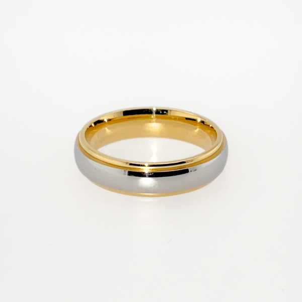 Mens Two-tone 5mm Wedding Ring