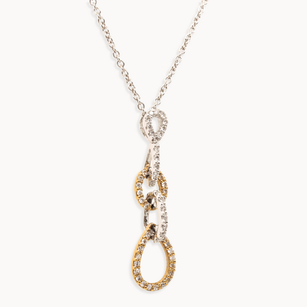 Two-tone Diamond Chain Necklace