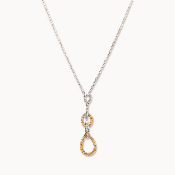 Two-tone Diamond Chain Necklace