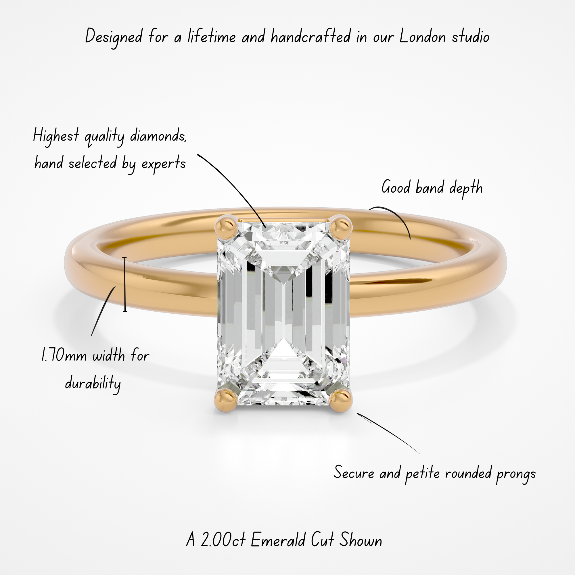 Leso Emerald Yellow Gold