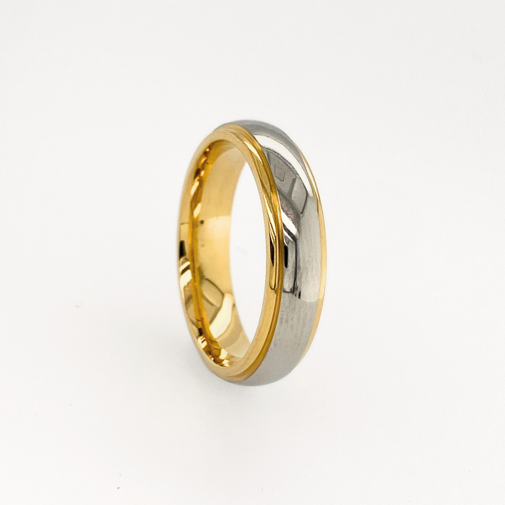 Mens Two-tone 5mm Wedding Ring – Avita Jewellery