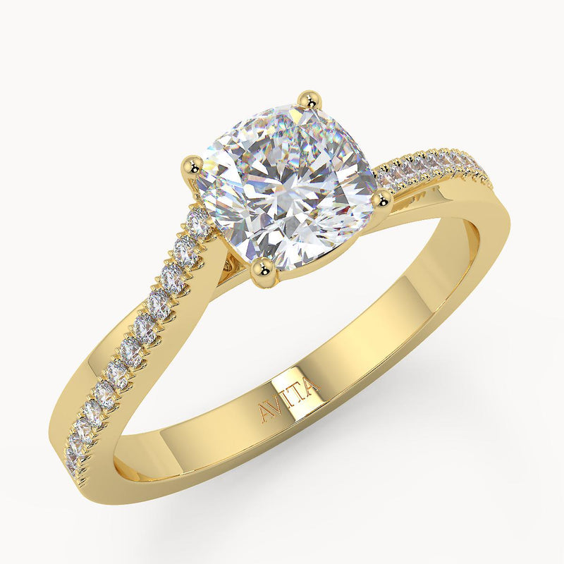 Coco Cushion Yellow Gold