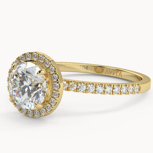 Verity Round Yellow Gold