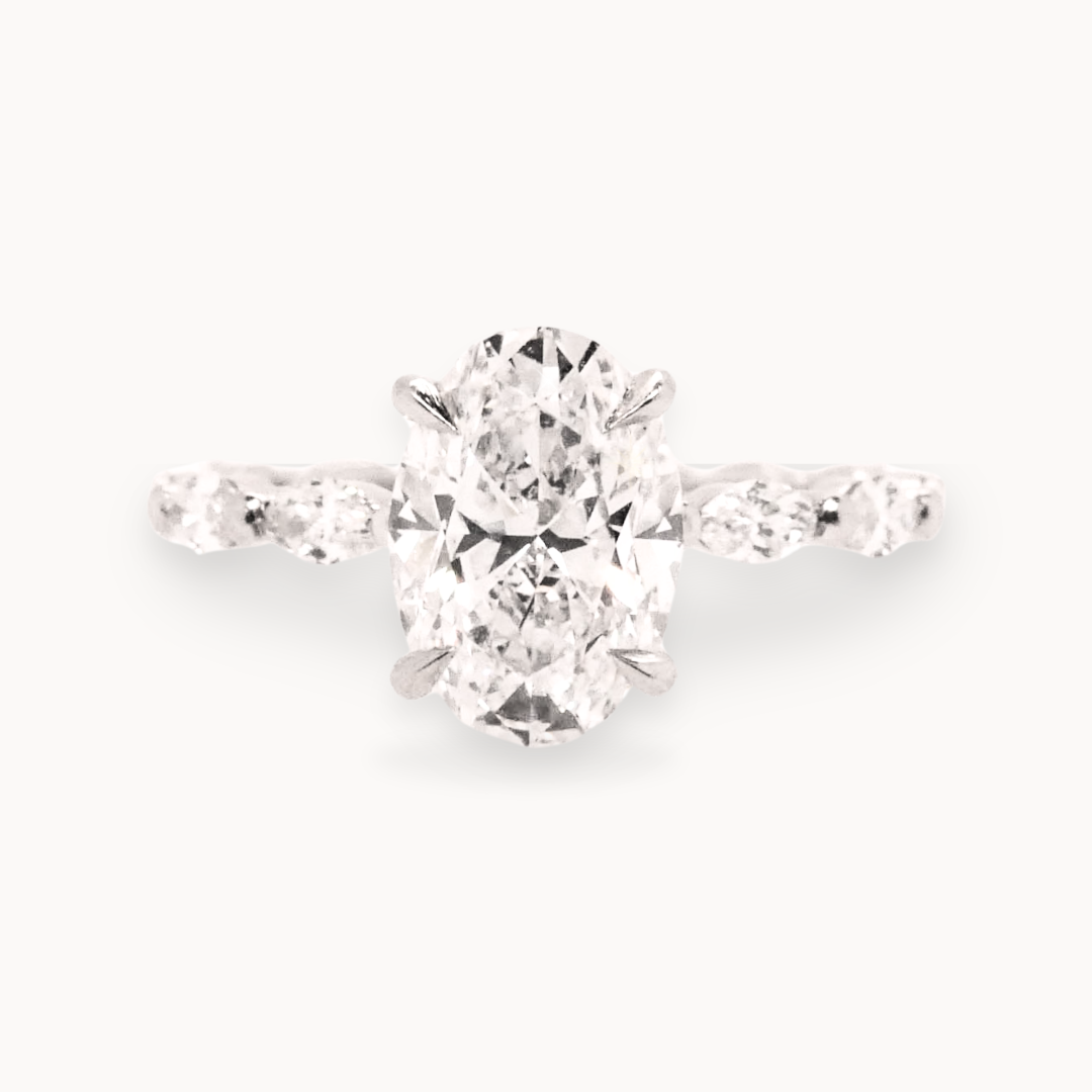 Oval Diamond Ring Marquise Band