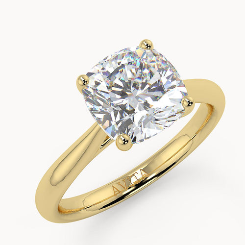 Denia Cushion Yellow Gold