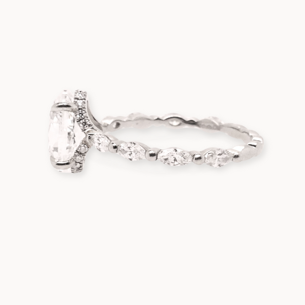 Oval Diamond Ring Marquise Band