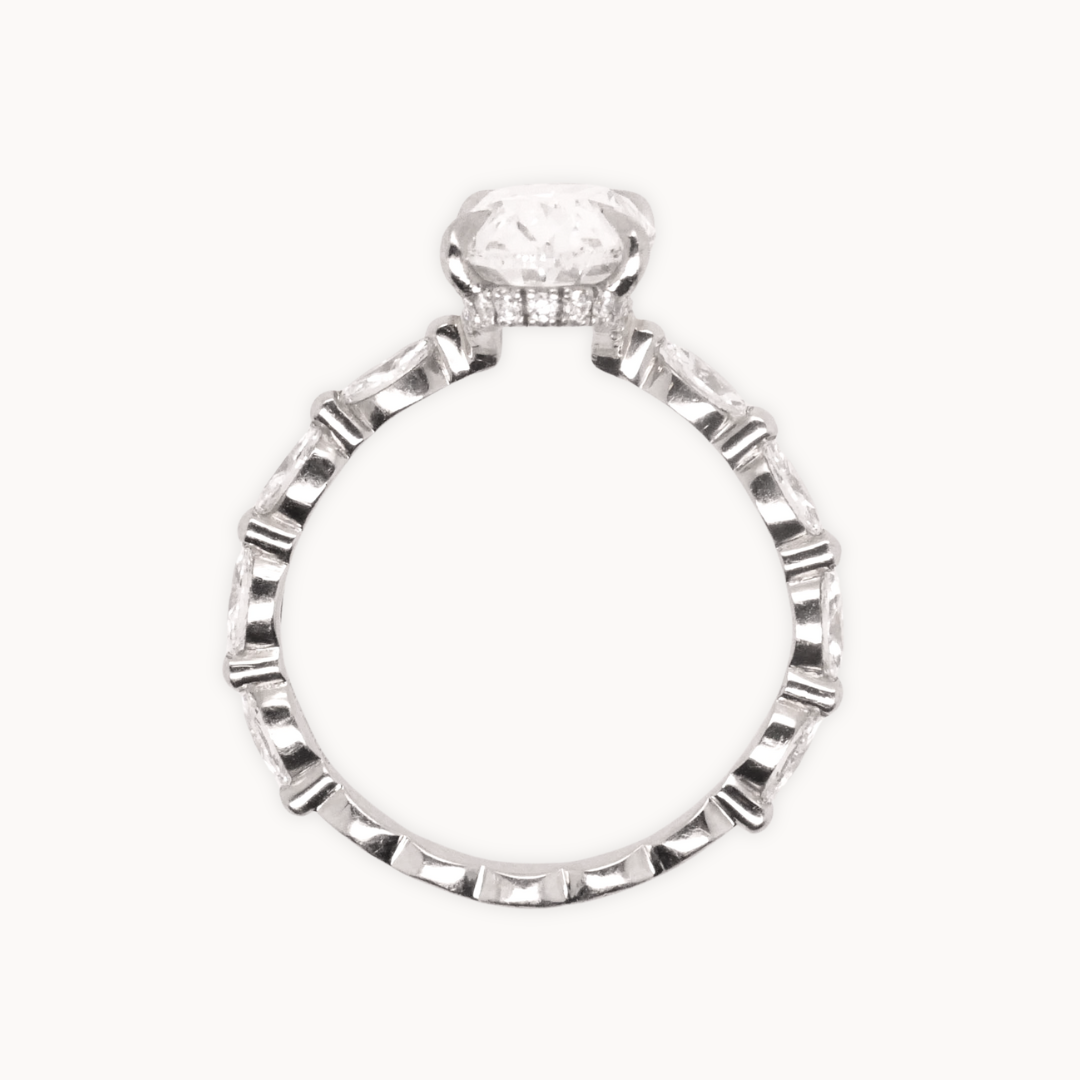 Oval Diamond Ring Marquise Band