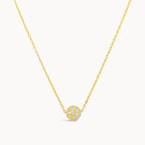 Diamond Ball Necklace - Yellow Gold