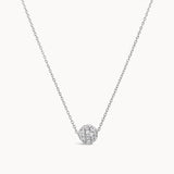 Diamond Ball Necklace - White Gold