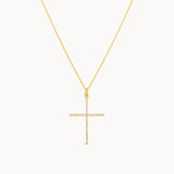 Diamond Cross Necklace - Yellow Gold