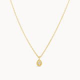 Dew Drop Diamond Necklace - Yellow Gold