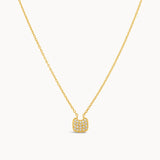 Diamond Handbag Necklace - Yellow Gold