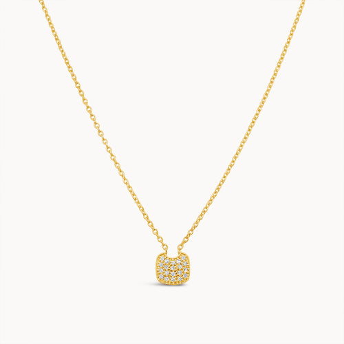 Diamond Handbag Necklace - Yellow Gold