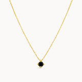Black Diamond Necklace - Yellow Gold
