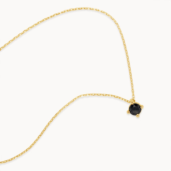 Black Diamond Necklace - Yellow Gold