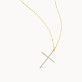 Diamond Cross Necklace - Yellow Gold