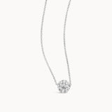 Diamond Ball Necklace - White Gold