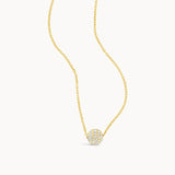 Diamond Ball Necklace - Yellow Gold