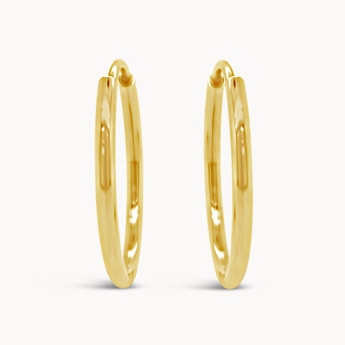 Classic Sleeper Hoops - Yellow Gold