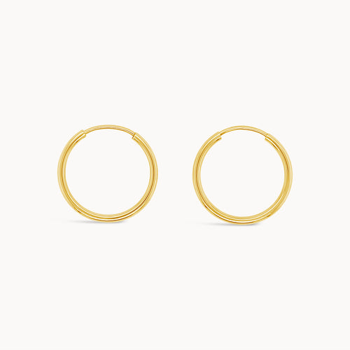 Classic Sleeper Hoops - Yellow Gold