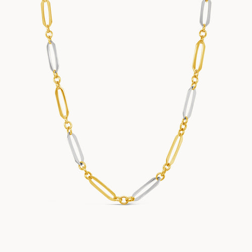 Two-Tone Long Link Chain