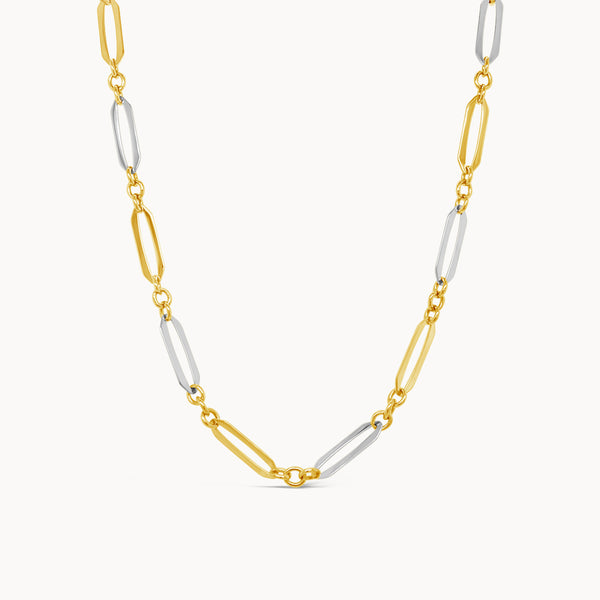Two-Tone Long Link Chain