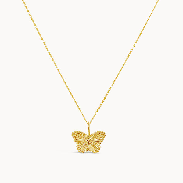 Butterfly Necklace - Yellow Gold