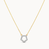 Diamond Pentagon Necklace - Yellow Gold