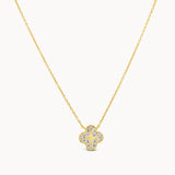 Diamond Celestial Clover Necklace - Yellow Gold