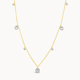 Diamond Multi-Drop Necklace - Yellow Gold