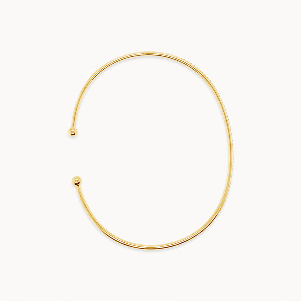 Dainty Diamond Bangle - Yellow Gold