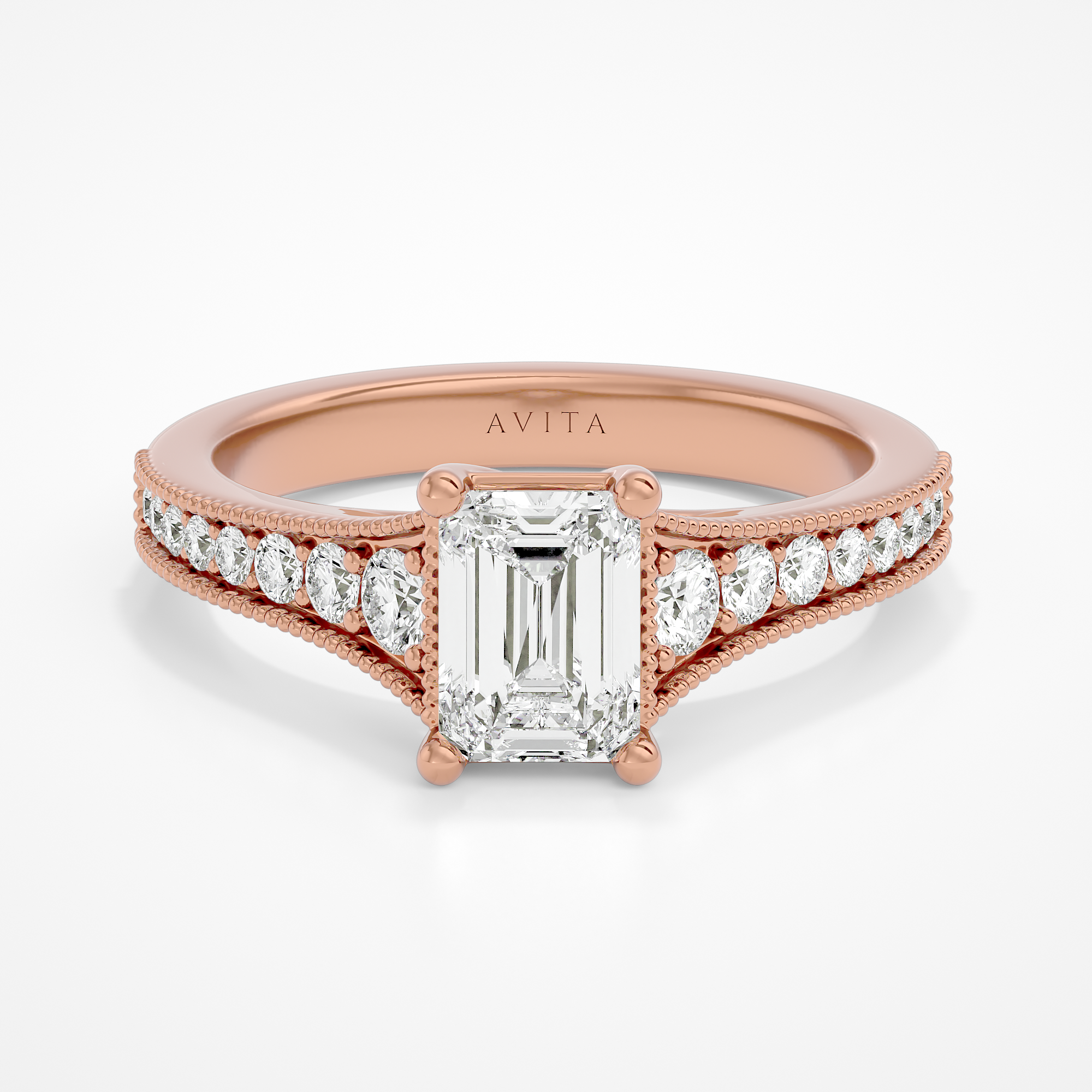Trinity Emerald | Rose Gold