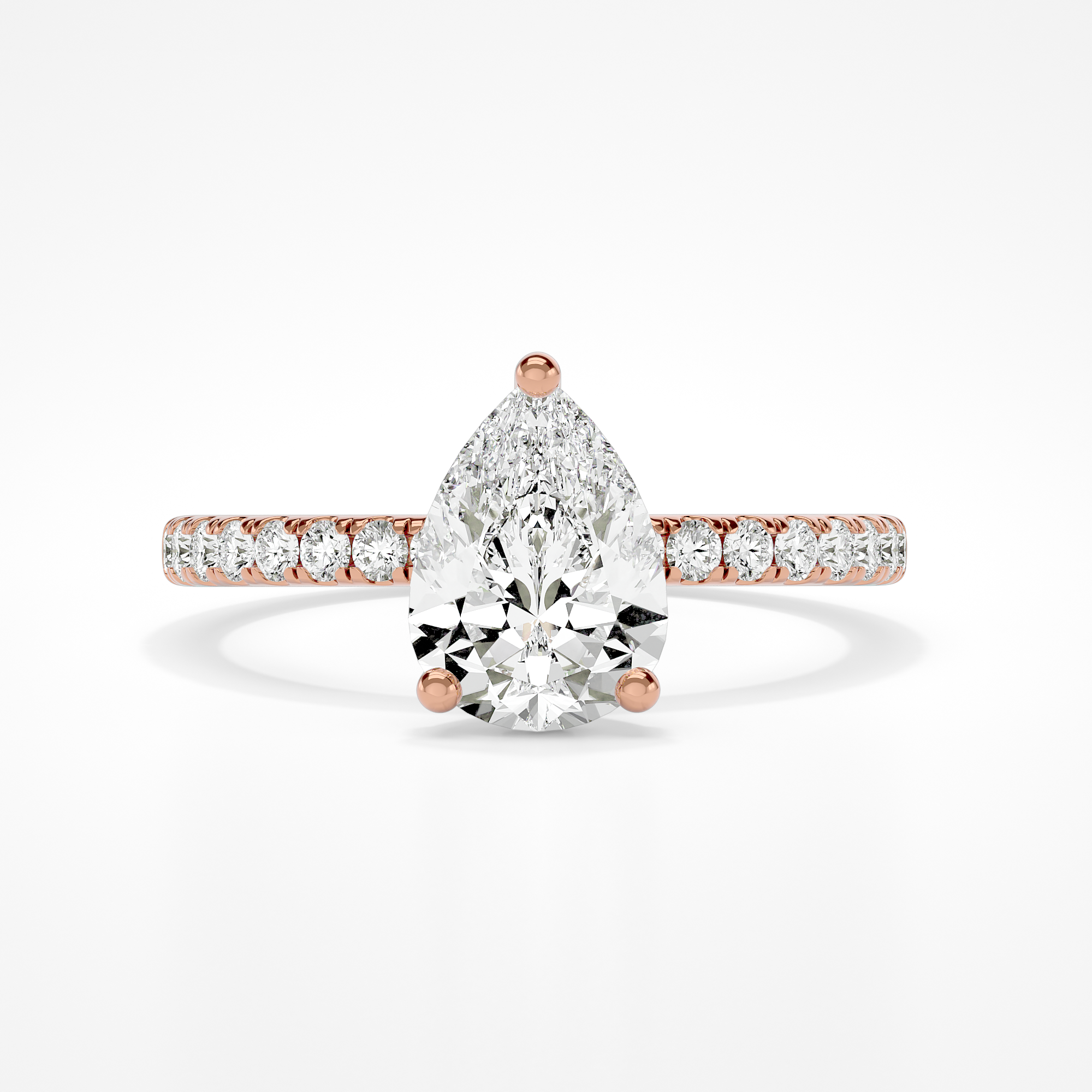 Roxanne Hidden Halo Pear Lab