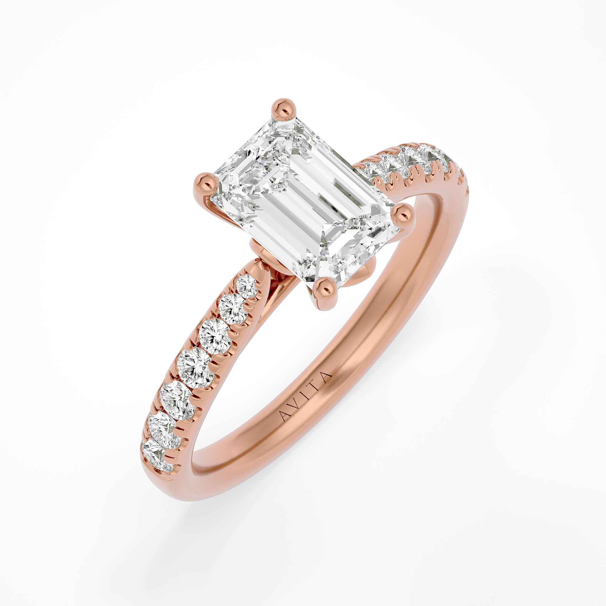 Silvie Emerald | Rose Gold