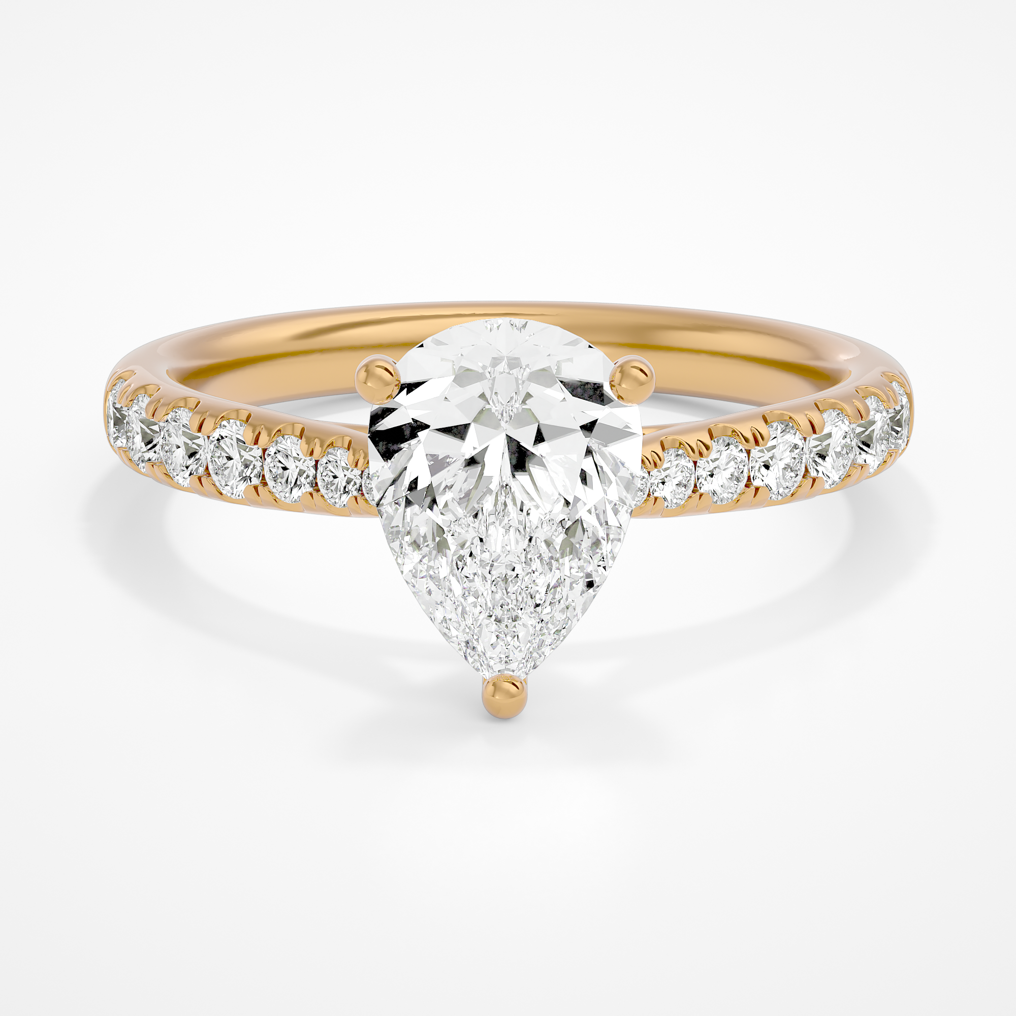 Silvie Pear Yellow Gold