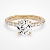 Roxanne Hidden Halo Round Yellow Gold