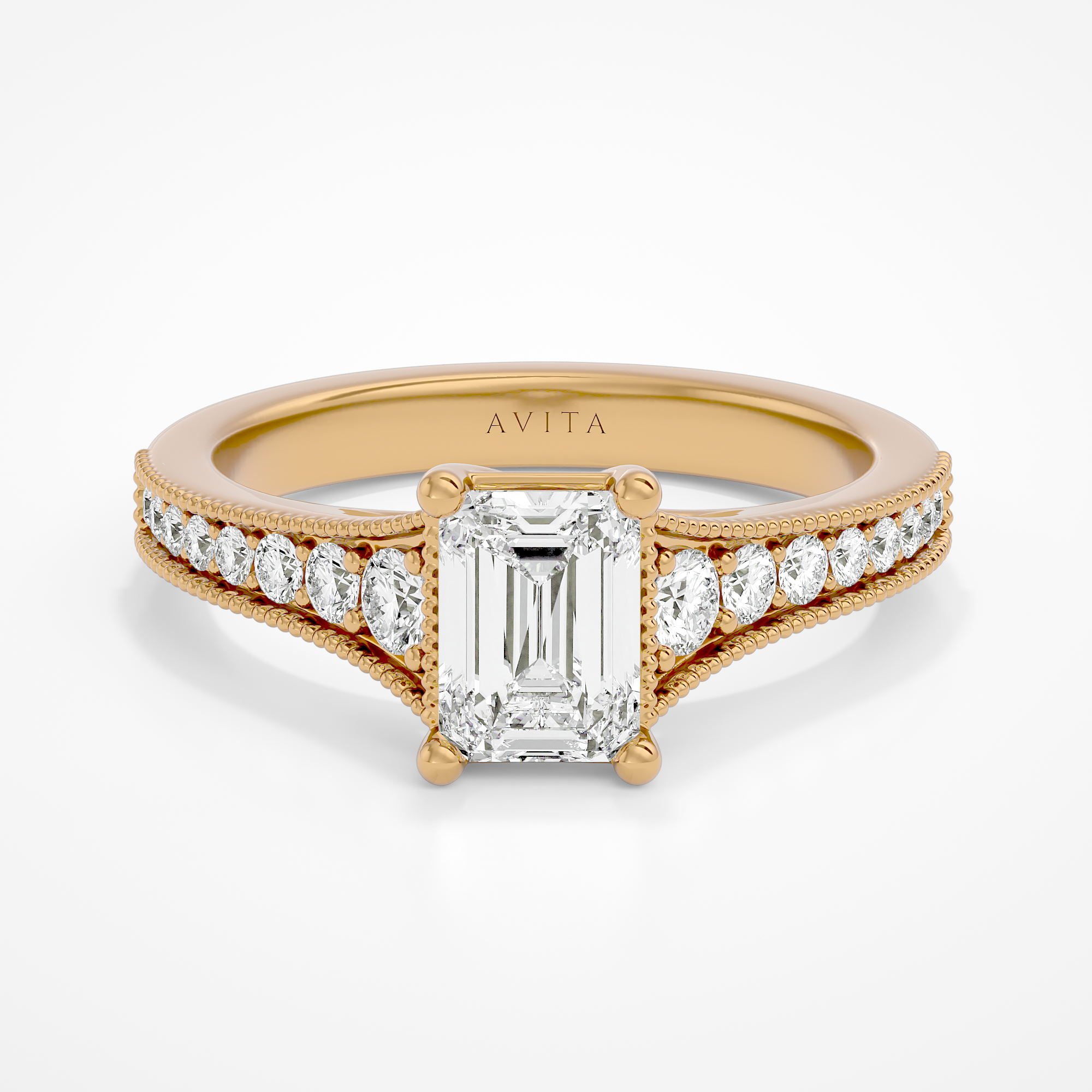 Trinity Emerald | Yellow Gold
