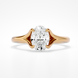Hilda Oval Lab Yellow Gold