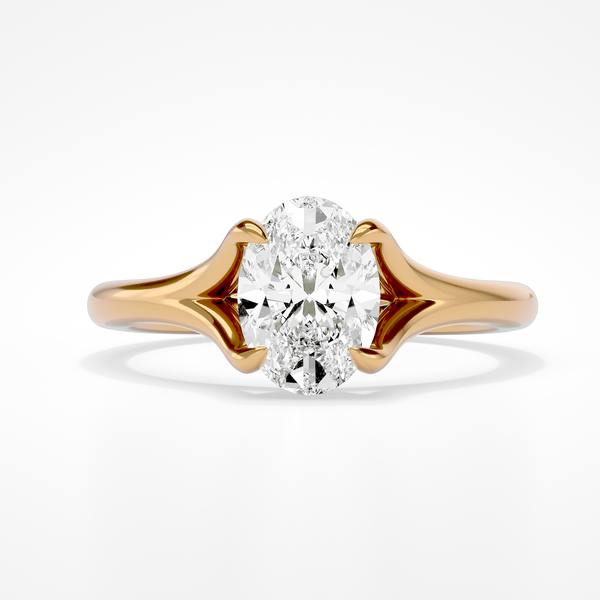 Hilda Oval Lab Yellow Gold