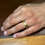 Mens Two-tone Flat Court with Offset Groove