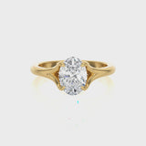 Hilda Oval Lab Yellow Gold