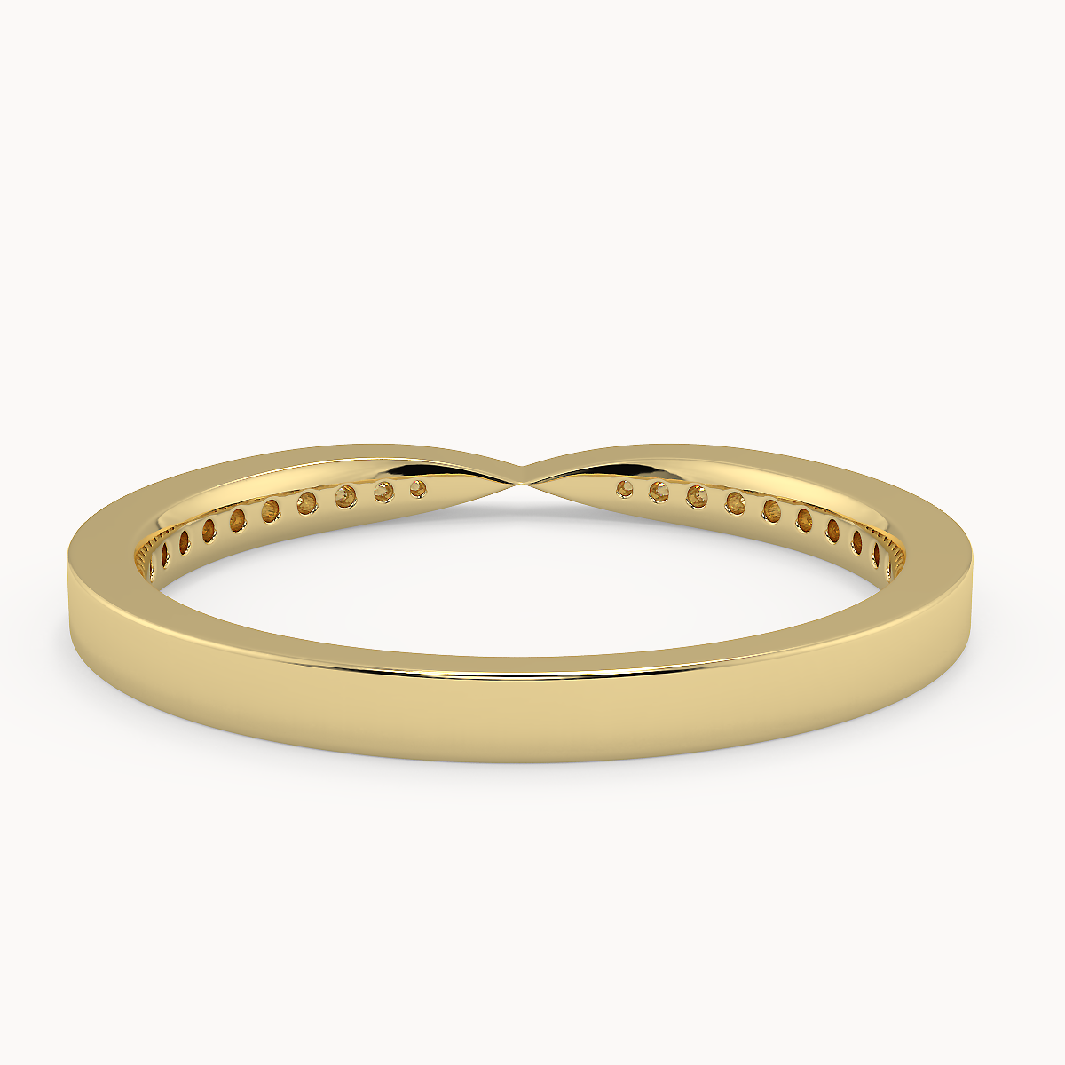 Diamond Pinch Wedding Ring