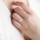 Roxanne Hidden Halo Pear Lab | Yellow
