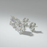 Della Princess Cut Diamond Stud Earrings