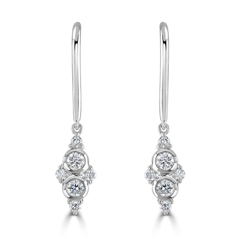 Bouquet Diamond Drop Earrings - Avita Jewellery