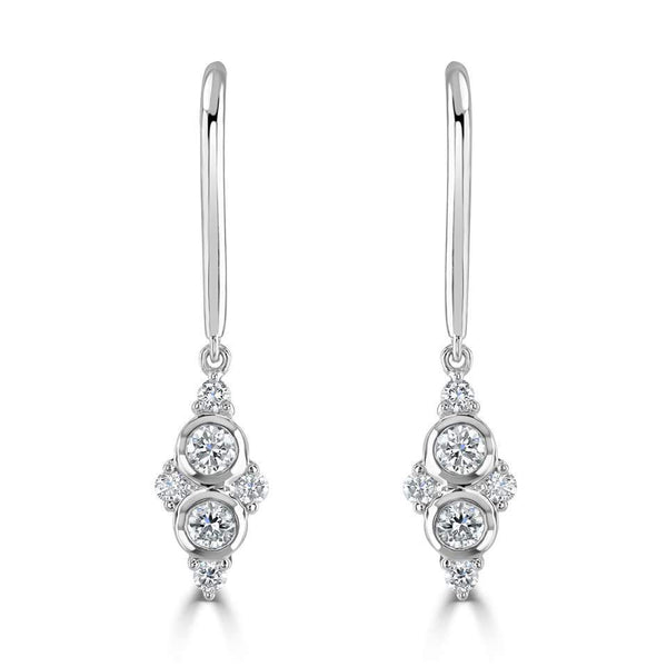 Bouquet Diamond Drop Earrings - Avita Jewellery