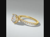 Roxanne Hidden Halo Round Yellow Gold