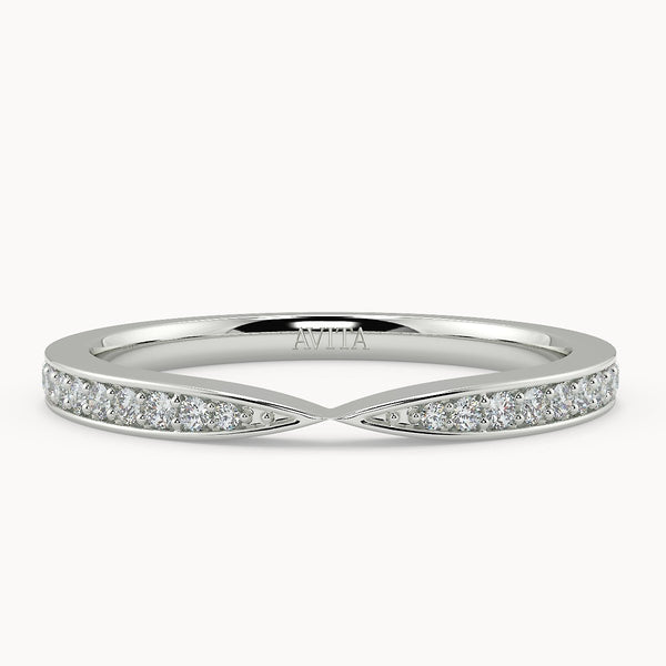 Diamond Pinch Wedding Ring - Avita Jewellery