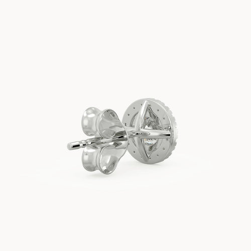 Halo Diamond Studs 0.30ct White Gold - Avita Jewellery